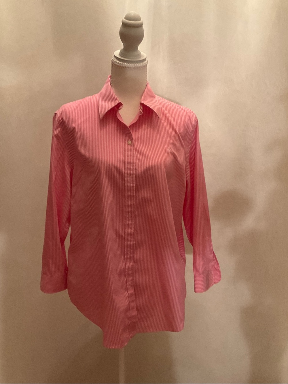 Lauren Ralph Lauren Pink Striped Button-Front Shirt